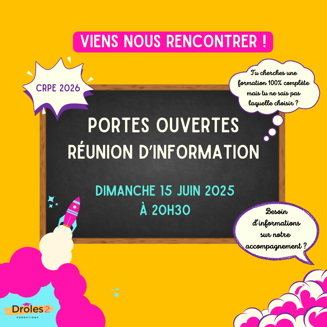 CRPE 2026 portes ouvertes 15 juin 2025