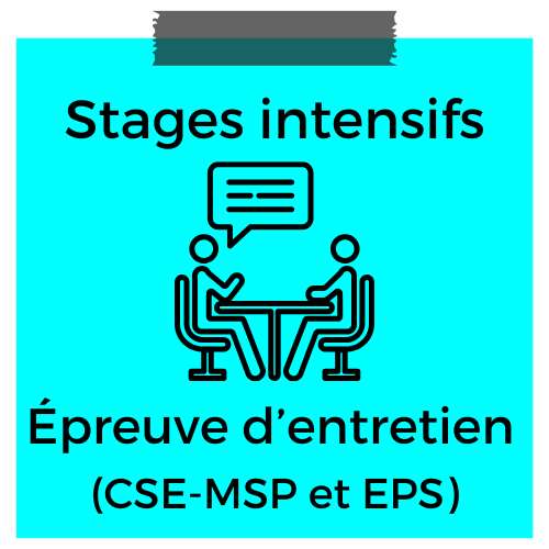 stages intensifs épreuve entretien crpe 2026
