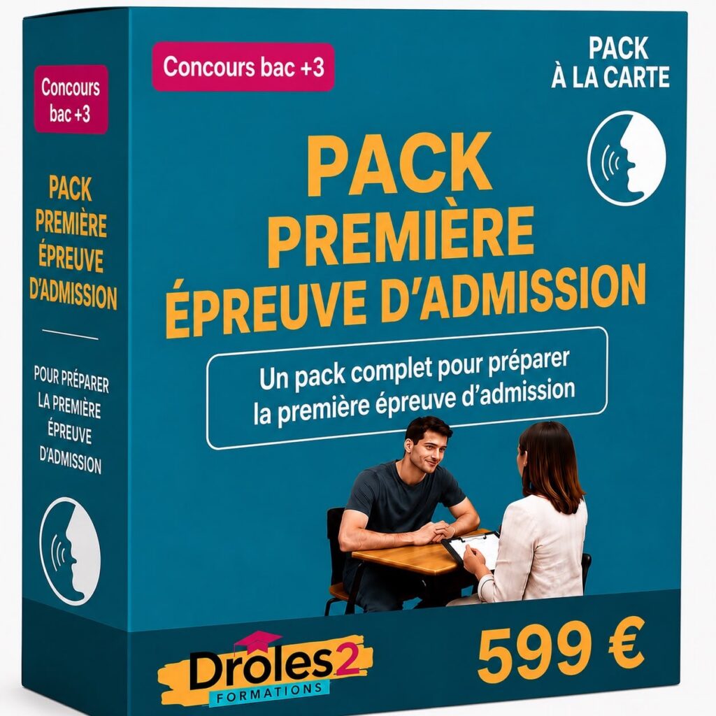 Pack 1ere épreuve d'admission L3