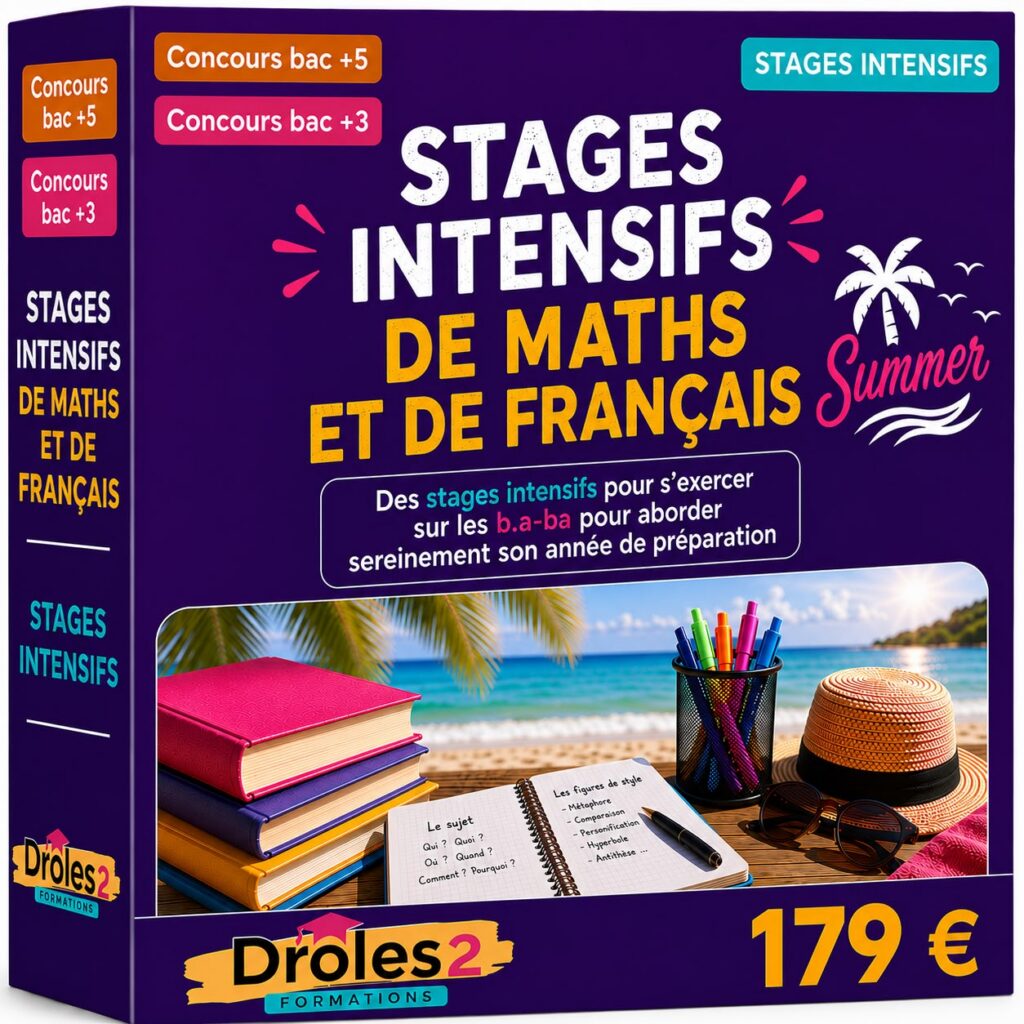 CRPE 2027 - Stage intensif été Maths et Français